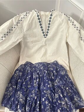 Treasure & Bond Embroidered Top XS + Floral Skirt S Set – EUC